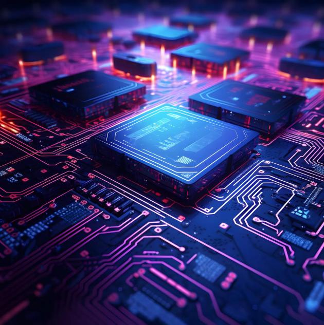 Image d’un microprocesseur sur une carte mère